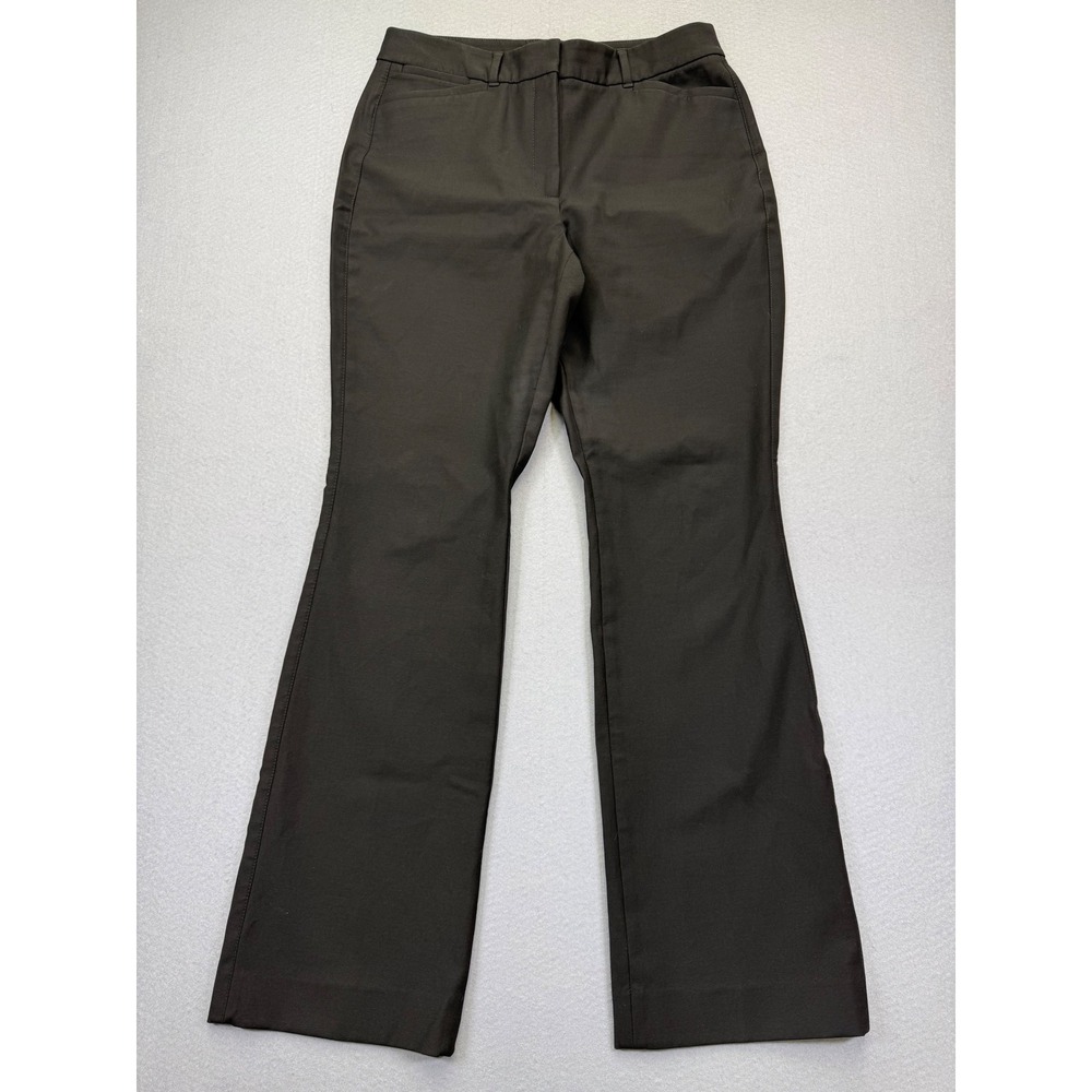 White House Black Market Ines Boot Leg‎ Pants Womens 8 Black Mid Rise Workwear